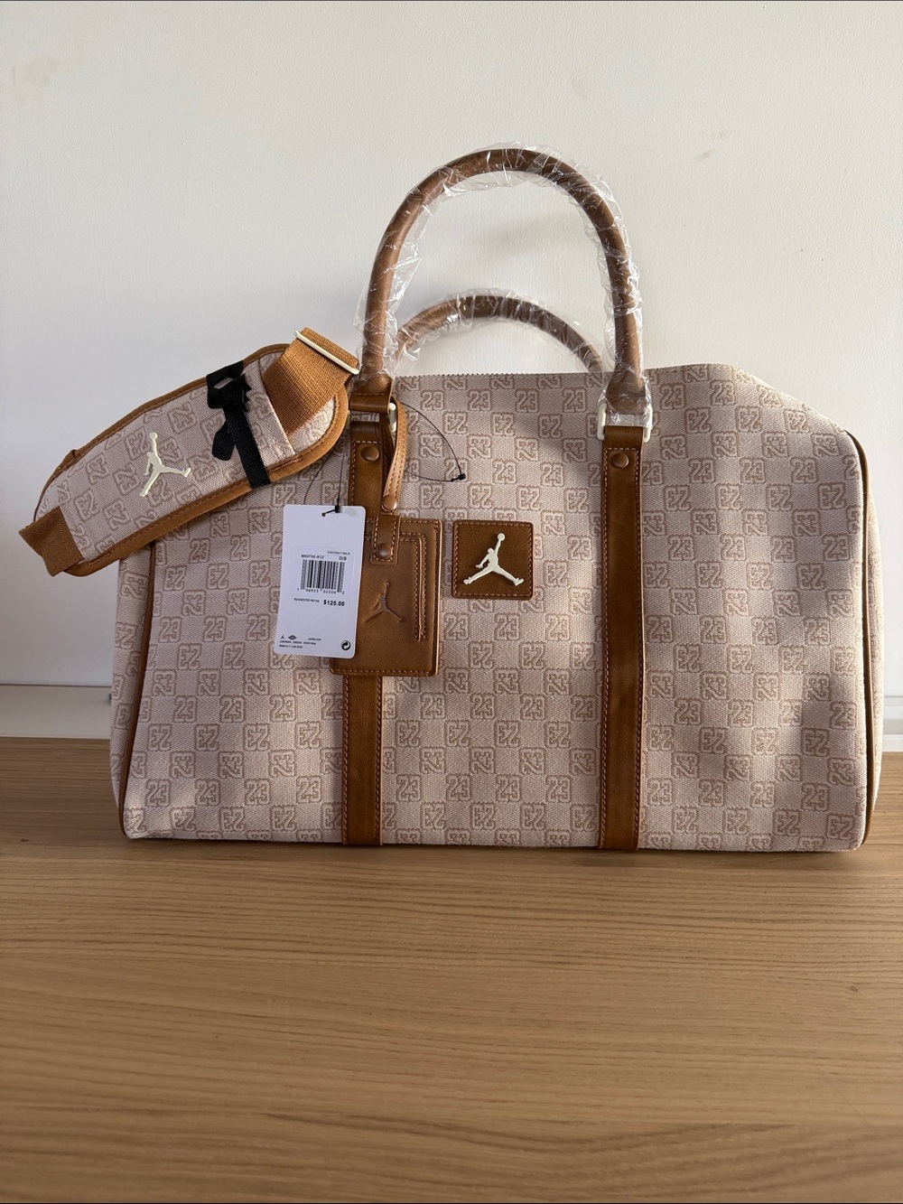 Brand New Jordan Monogram Duffle Bag (40L) Coconut Milk
